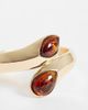 ASOS DESIGN ASOS DESIGN wraparound cuff bracelet with resin details in gold tone - 2