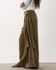 ASOS DESIGN ASOS DESIGN wrapover detail wide leg pants in khaki-Green - 2
