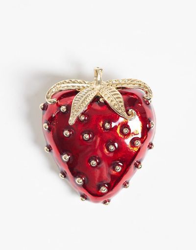ASOS DESIGN ASOS DESIGN XL brooch with strawberry design in red