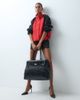 ASOS DESIGN ASOS DESIGN XL buckle tote bag in black-Red - 1