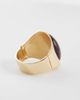 ASOS DESIGN ASOS DESIGN XL cuff bracelet with amber resin setting in gold tone - 3