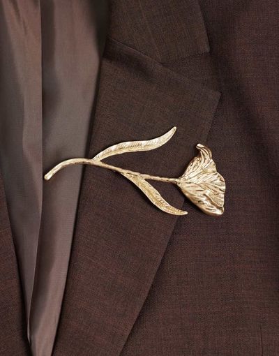 ASOS DESIGN ASOS DESIGN XL flower brooch in gold tone