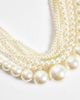 ASOS DESIGN ASOS DESIGN XL necklace with Faux pearl multi-row in ivory finish-WHITE - 3