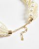 ASOS DESIGN ASOS DESIGN XL necklace with Faux pearl multi-row in ivory finish-WHITE - 4