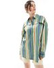 ASOS DESIGN ASOS DESIGN yoke overlay shirt in stripe-Multi - 1