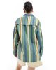 ASOS DESIGN ASOS DESIGN yoke overlay shirt in stripe-Multi - 4