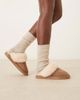 ASOS DESIGN ASOS DESIGN Zamber premium sheepskin slippers in tan suede-Brown - 4