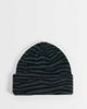 ASOS DESIGN ASOS DESIGN zebra striped mini beanie in green - 1