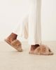ASOS DESIGN ASOS DESIGN Zee premium sheepskin crossover mules in mink-Brown - 3
