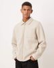 ASOS DESIGN ASOS DESIGN zip heavyweight up jacket in scuba-style fabric in beige-Neutral - 1