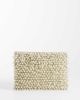 ASOS DESIGN ASOS DESIGN zip top pearl clutch bag in cream-Neutral - 1
