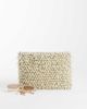 ASOS DESIGN ASOS DESIGN zip top pearl clutch bag in cream-Neutral - 2