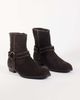 ASOS DESIGN ASOS DESIGN zip up boots with cuban heel and leather detailing in dark brown suede - 2