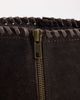 ASOS DESIGN ASOS DESIGN zip up boots with cuban heel and leather detailing in dark brown suede - 4