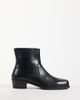 ASOS DESIGN ASOS DESIGN zip up boots with cuban heel in black leather - 1