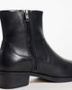 ASOS DESIGN ASOS DESIGN zip up boots with cuban heel in black leather - 3