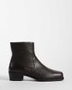 ASOS DESIGN ASOS DESIGN zip up boots with cuban heel in brown tumbled leather - 1