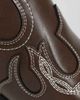 ASOS DESIGN ASOS DESIGN zip up boots with cuban heels and cowboy detailing in brown - 3
