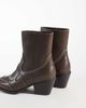 ASOS DESIGN ASOS DESIGN zip up boots with cuban heels and cowboy detailing in brown - 4