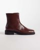 ASOS DESIGN ASOS DESIGN zip up boots with seam detail in burnished red - 1