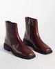 ASOS DESIGN ASOS DESIGN zip up boots with seam detail in burnished red - 2