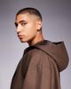 ASOS DESIGN ASOS DESIGN zip up faux leather jacket in dark brown - 4