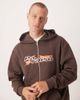 ASOS DESIGN ASOS DESIGN zip up hoodie with sporty print in brown - 1