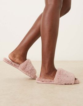 ASOS DESIGN ASOS DESIGN Ziva mule slippers in dusty pink