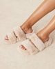 ASOS DESIGN ASOS DESIGN Zoey double strap mule slippers in beige-Neutral - 1
