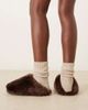 ASOS DESIGN ASOS DESIGN Zori premium sheepskin mules in chocolate-Brown - 2