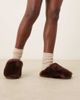 ASOS DESIGN ASOS DESIGN Zori premium sheepskin mules in chocolate-Brown - 4