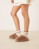 ASOS DESIGN ASOS DESIGN Zori premium sheepskin mules in taupe-White - 1