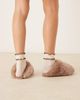 ASOS DESIGN ASOS DESIGN Zori premium sheepskin mules in taupe-White - 4