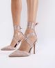 ASOS DESIGN ASOS PINOT Satin Lace Up Heels-Neutral - 2