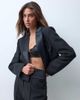 ASOS DESIGN ASOS X THE SOURCED COLLECTION skinny tux trouser with sain waist in black - 2