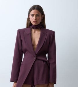 ASOS DESIGN ASOS X THE SOURCED COLLECTION tailored micro shorts in plumb