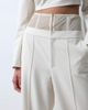 ASOS DESIGN ASOS X THE SOURCED COLLECTION wide leg trouser with corset detail waist in cream-NEUTRAL - 2