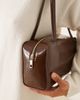 ASOS DESIGN ASOS DESIGN patent boxy shoulder bag in chocolate-Brown - 2