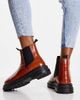 ASOS DESIGN Wide Fit ASOS DESIGN Wide Fit Appreciate leather chelsea boots in tan croc-Brown - 2