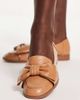 ASOS DESIGN Wide Fit ASOS DESIGN Wide Fit Mentor bow loafer flat shoes in tan-Brown - 4