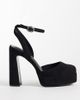 Asos Design Wide Fit ASOS DESIGN Wide Fit Peaked platform high heeled shoes in black - 1