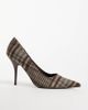 Asos Design Wide Fit ASOS DESIGN Wide Fit Perth pointed stiletto high heel pumps in check-MULTI - 1