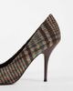 Asos Design Wide Fit ASOS DESIGN Wide Fit Perth pointed stiletto high heel pumps in check-MULTI - 3