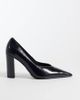 Asos Design Wide Fit ASOS DESIGN Wide Fit Progress pattern work stiletto pumps in black - 1
