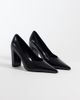 Asos Design Wide Fit ASOS DESIGN Wide Fit Progress pattern work stiletto pumps in black - 2