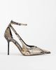 Asos Design Wide Fit ASOS DESIGN Wide Fit Progress pattern work stiletto pumps in snake-MULTI - 1