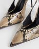 Asos Design Wide Fit ASOS DESIGN Wide Fit Progress pattern work stiletto pumps in snake-MULTI - 4