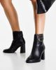 ASOS DESIGN Wide Fit ASOS DESIGN Wide Fit Repeat block heel buckle boots in black - 2
