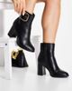 ASOS DESIGN Wide Fit ASOS DESIGN Wide Fit Repeat block heel buckle boots in black - 3