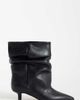 Asos Design Wide Fit ASOS DESIGN Wide Fit Rosario slouchy kitten heel boots in black - 1